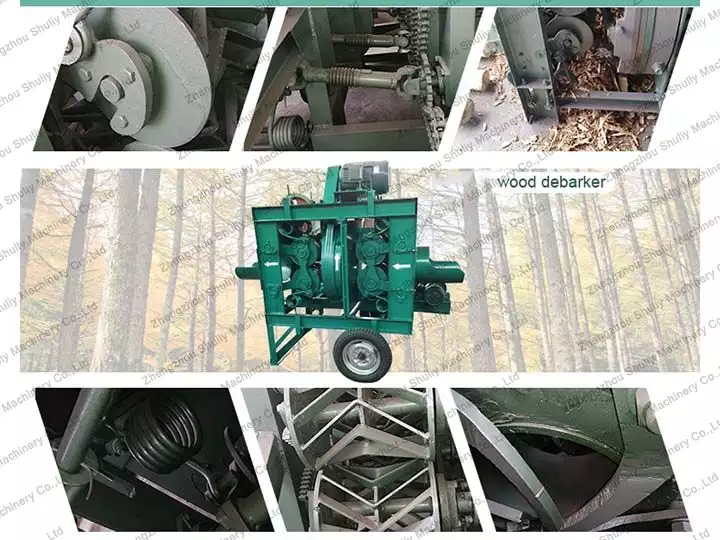 Machine details of wood debarker machine
