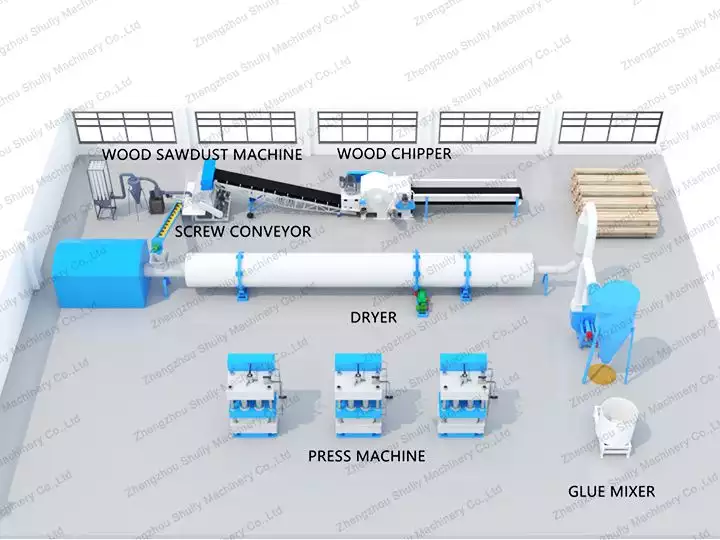 خط إنتاج الطبالي الخشبية المضغوطة