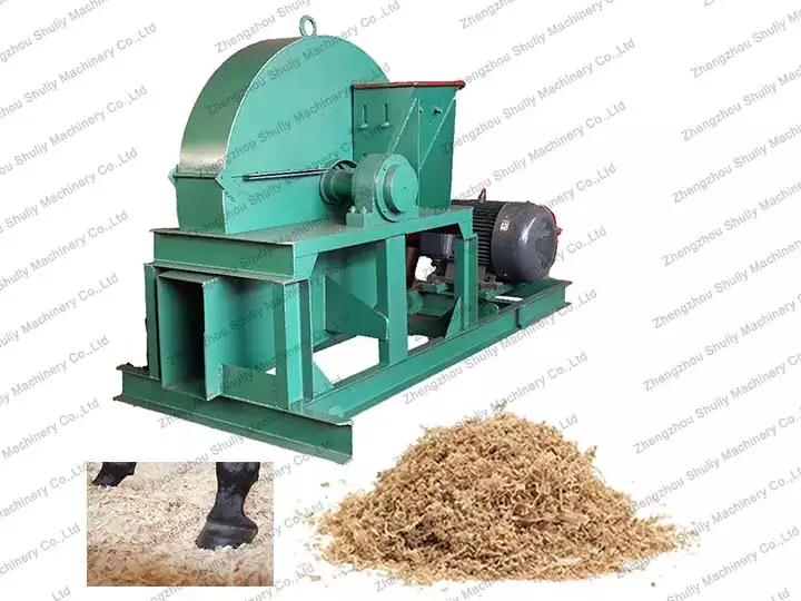 Wood shaving machine for animal bedding