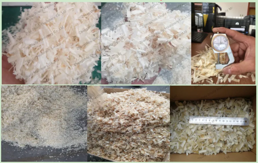 Commercial Wood Shavings Machine For Sale 14 Different sizes of wood shavings