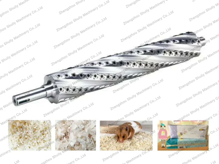 Коммерческая машина для изготовления древесных стружек на продажу 8 Spiral shaft for wood shaving machine