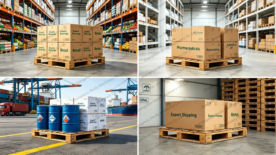 European Wooden Pallet Production Line 12 Application of epal wooden pallets