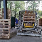 automatic stacking system for wooden pallet nailing machine