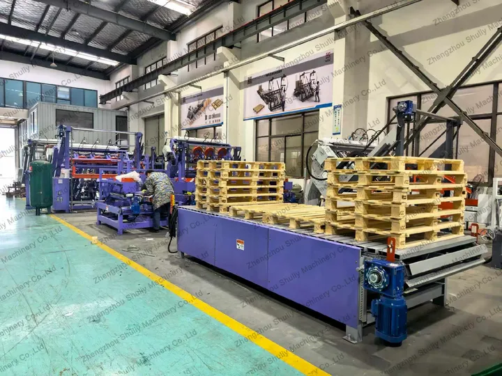 European Wooden Pallet Production Line 10 Storage platform
