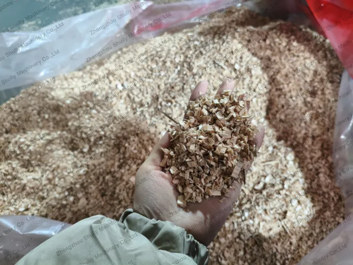 Sl-1500 Wood Crusher For Korean Forestry Biomass Fuel Production 8 Wood crushing effect